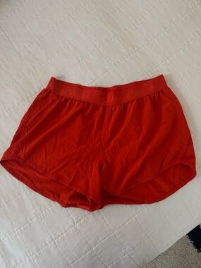 Outdoor Voices Red Relay Shorts 3”